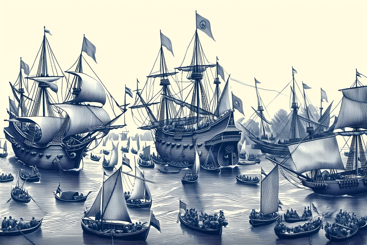 The Return to Amsterdam of the Second Expedition to the East Indies, Hendrick Cornelisz Vroom, 1599 (oil on canvas)